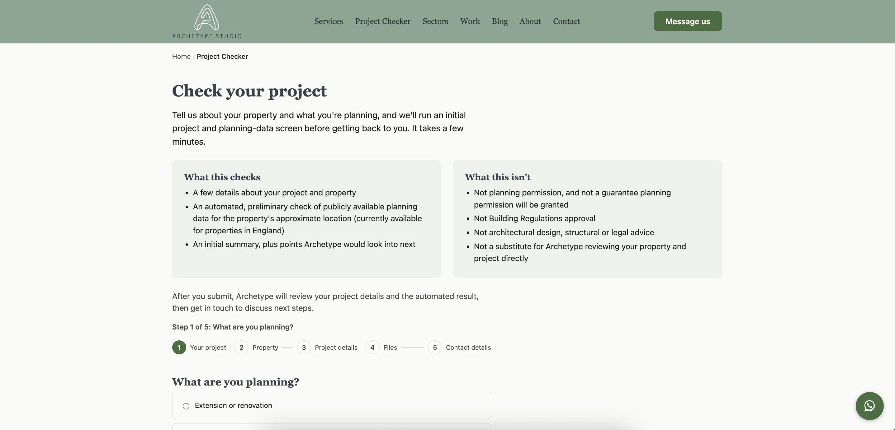 Archetype Studio Project Checker tool