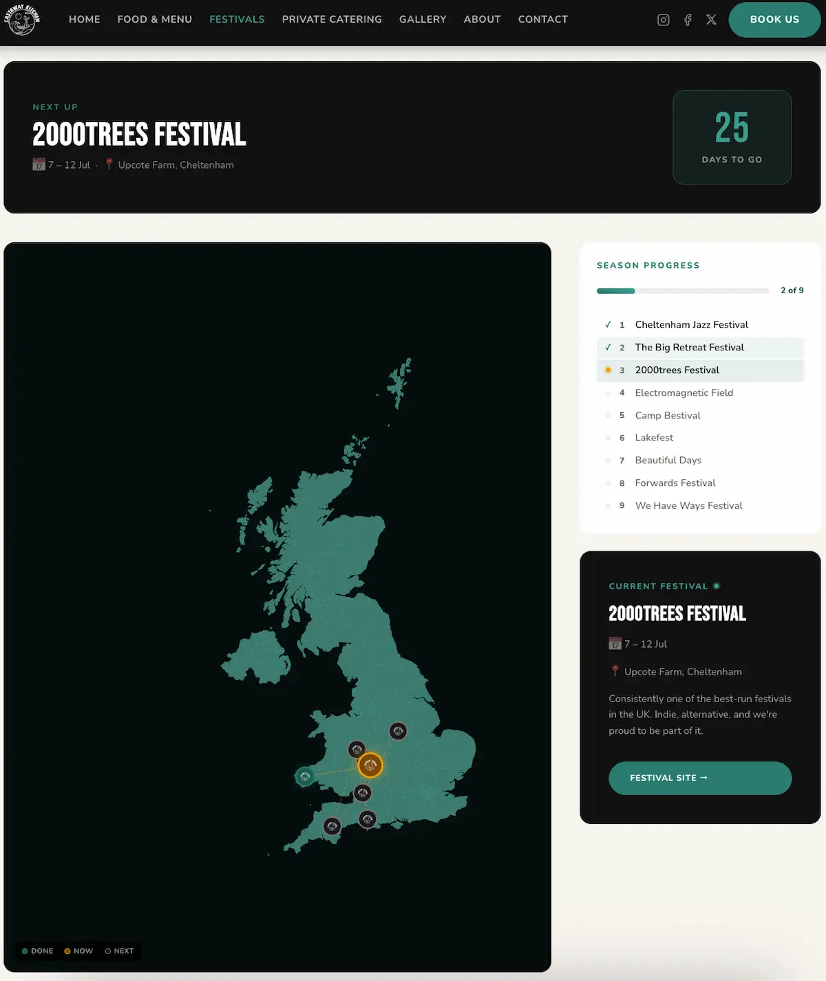 Castaway Kitchen interactive coverage map